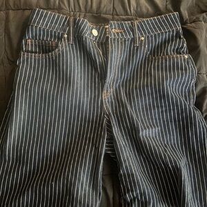 Cotton On Men's Navy Striped Pants